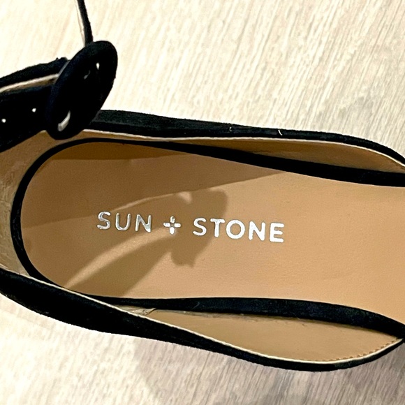 Sun + Stone Reeta Block- Heel Platform Black in Color NWOB - Picture 3 of 5
